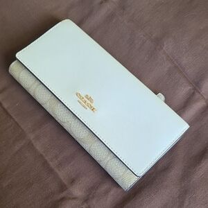 Coach Cream and Tan Women's Wallet